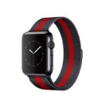 Narukvica metalik za Apple watch 42mm crno crvena - Slika 2