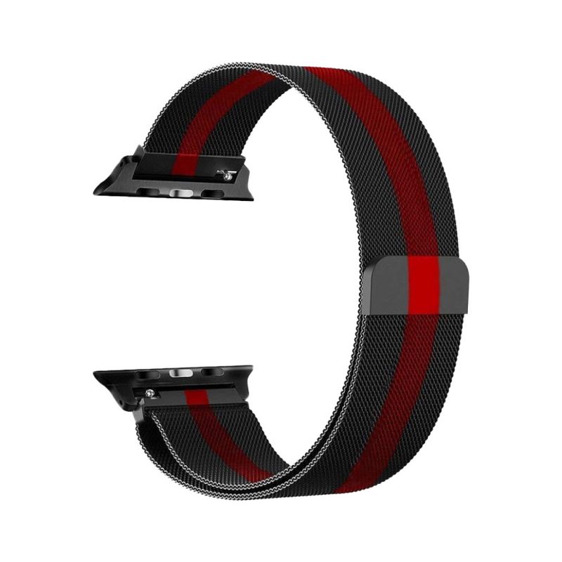 Narukvica metalik za Apple watch 42mm crno crvena Narukvica metalik za Apple watch 42mm crno crvena - Slika 1