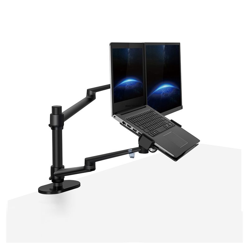 Nosac dvostruki stoni za LCD i notebook crni