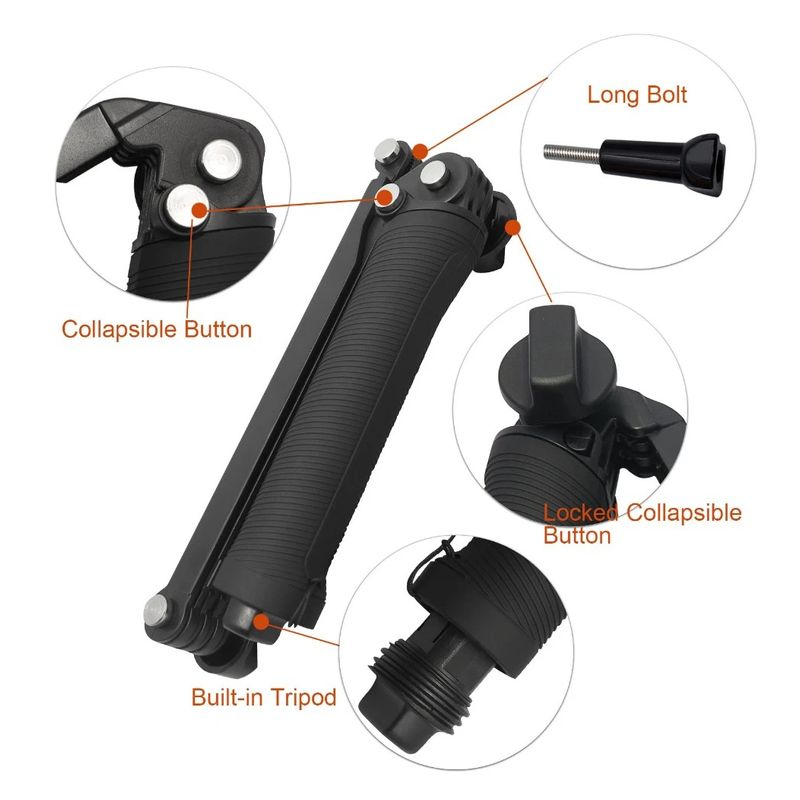 Nosac X-119 multifunkcionalni selfie stick za akcione kamere crni