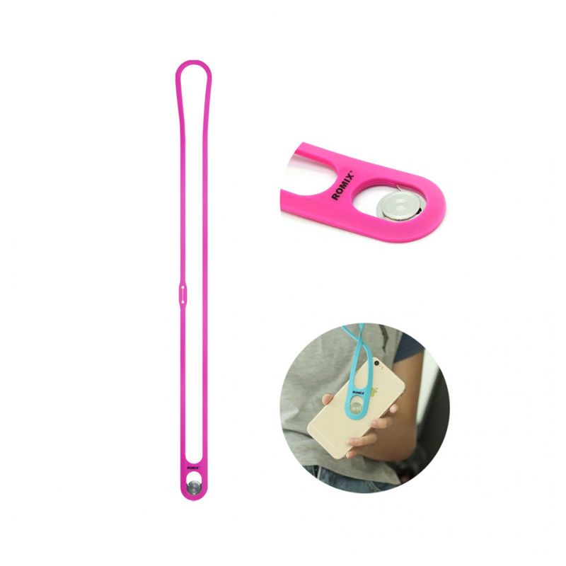 Okovratnik traka za mobilni Romix RH21 pink