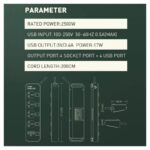 Produzni kabl LDNIO SC4408 4 uticnica 4xUSB 2m - Slika 9