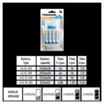 Punjac za baterije Yokohama + 4 x AA 2050mAh - Slika 2