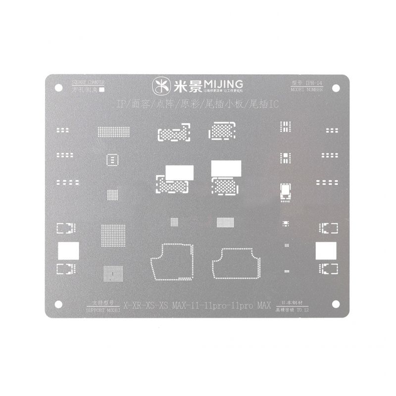 Sablon za BGA kuglanje Mijing IPH-14 za iPhone X/11/Pro/Max