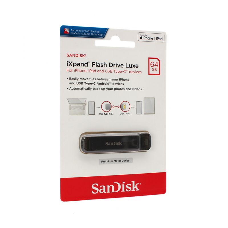 SanDisk USB flash memorija 64GB iXpand Drive Luxe za iPhone/iPad