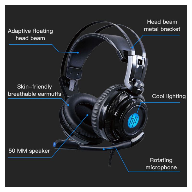 Slusalice Gaming HP H200GS 7.1 crne