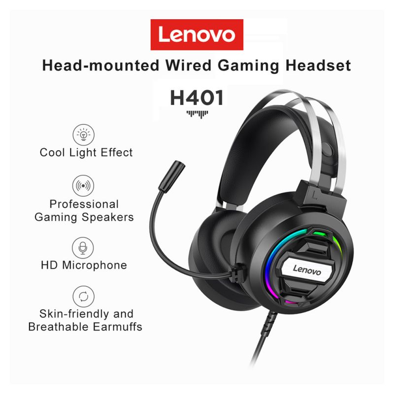 Slusalice Gaming Lenovo H401-1 RGB USB
