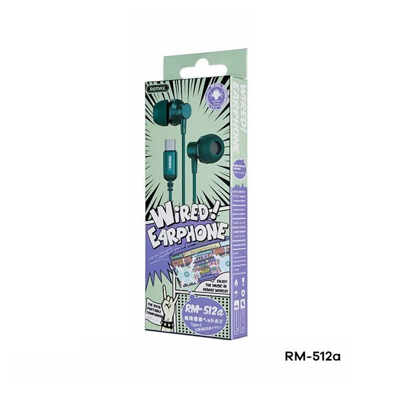 Slusalice REMAX RM-512a Type C zelene