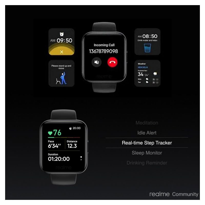Smart watch Realme 1 crni