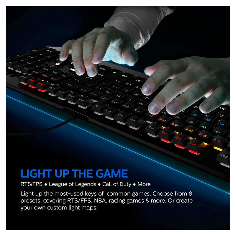 Tastatura Gaming Philips G413 RGB mehanicka crna