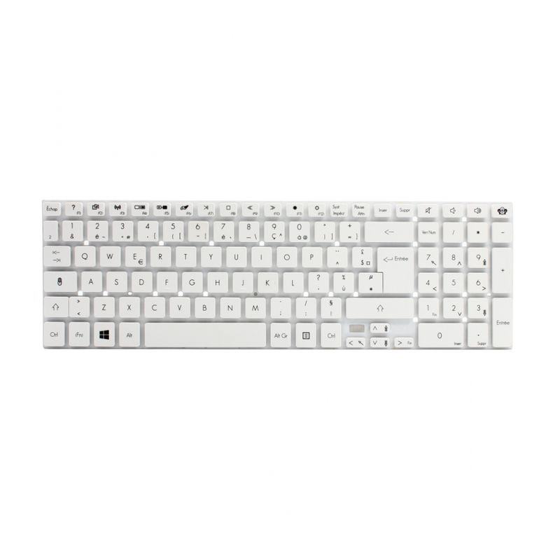Tastatura za laptop Gateway NV52L NV55S NV57 bela