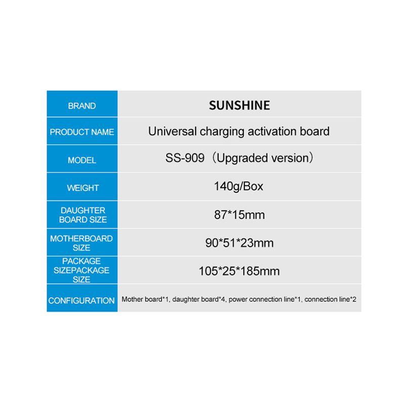 Tester ploce sa testerom brzine punjenja baterija Sunshine SS 909 univerzalni