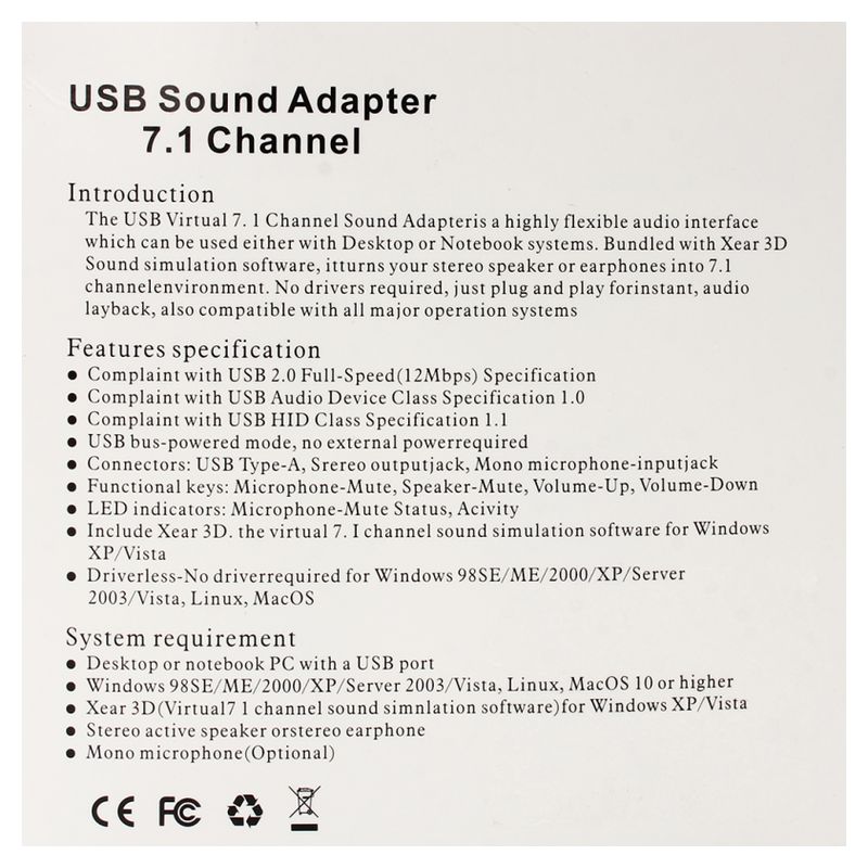 USB 2.0 zvucna karta 7.1 JWD-Sound3