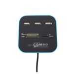 USB hub I citac kartica 2u1 JWD-U35 plavi - Slika 2