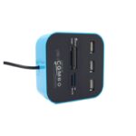 USB hub I citac kartica 2u1 JWD-U35 plavi - Slika 3