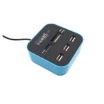 USB hub I citac kartica 2u1 JWD-U35 plavi - Slika 4