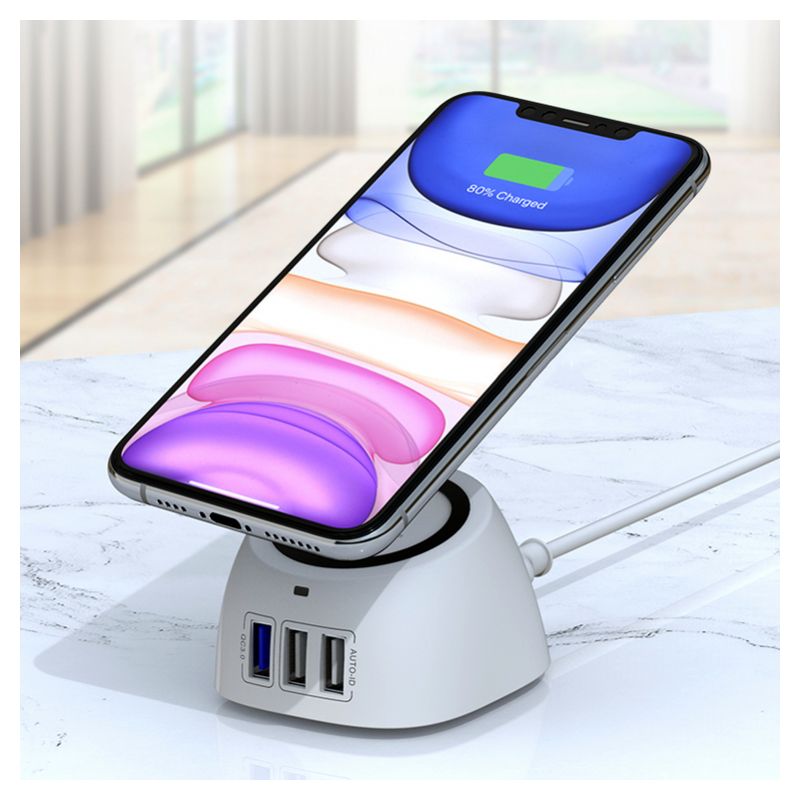 Wireless punjac + 3xUSB KONFULON C51Q beli