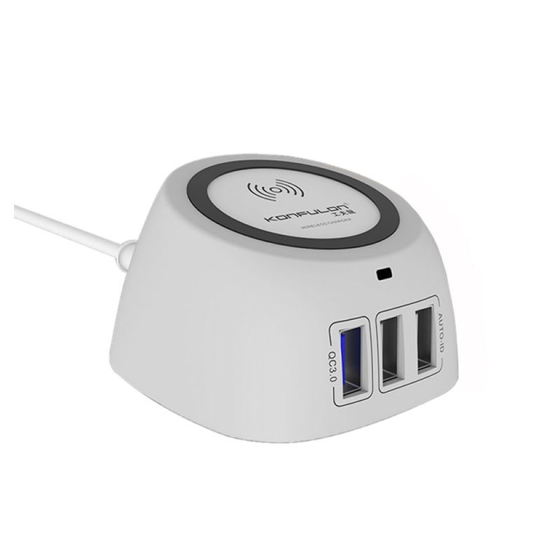 Wireless punjac + 3xUSB KONFULON C51Q beli