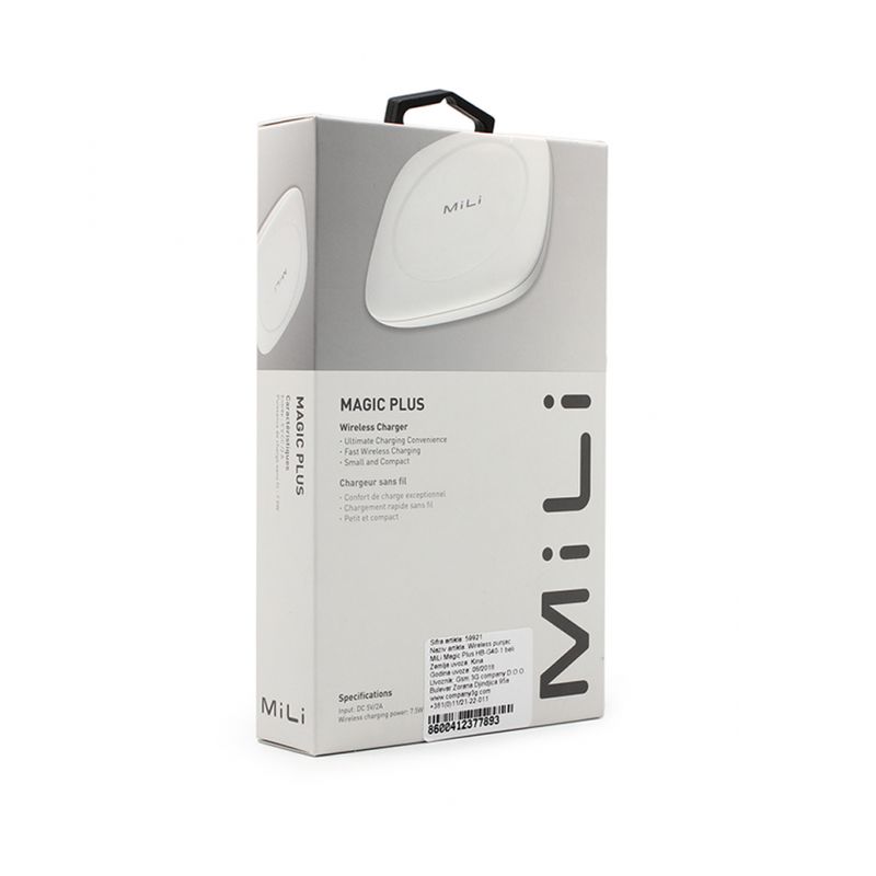 Wireless punjac MiLi Magic Plus HB-G40-1 1.2A beli