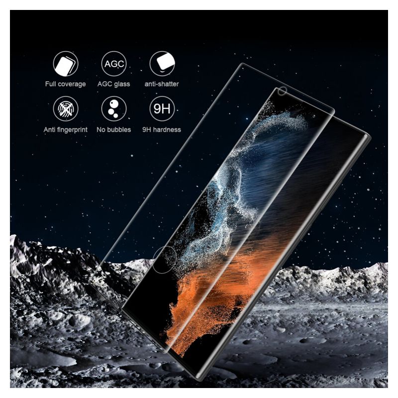Zaštitno Staklo Nillkin 3D CP+Max za Samsung S908B Galaxy S22 Ultra 5G crni