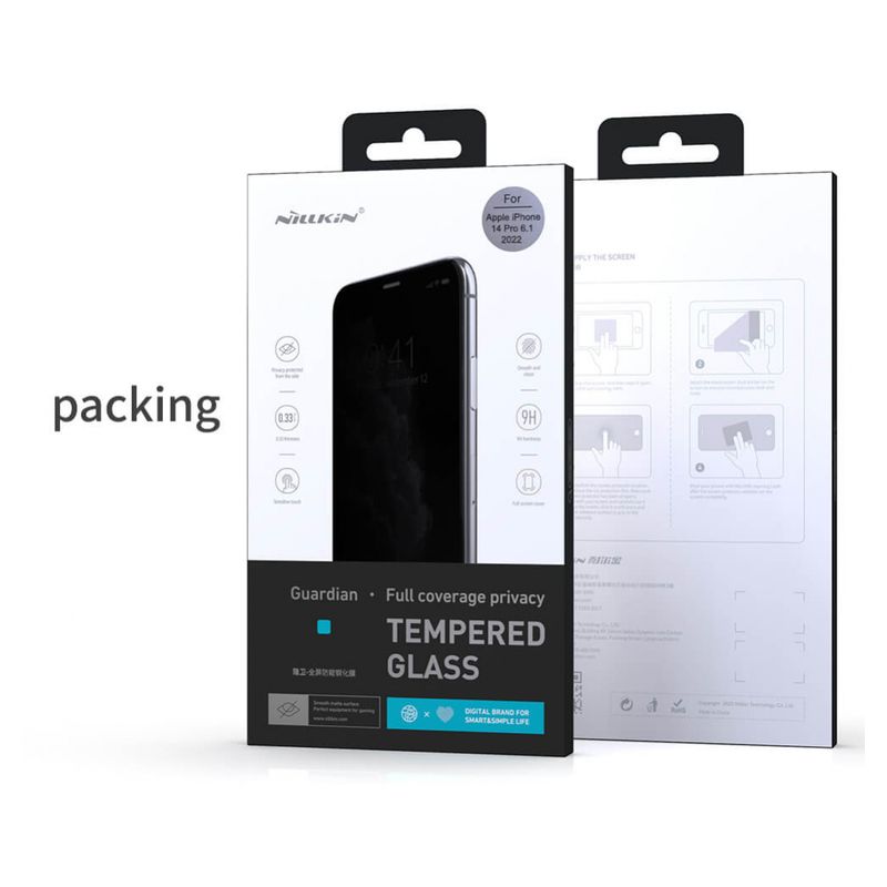 Zaštitno Staklo Nillkin Guardian za iPhone 14 Pro 6.1 crni