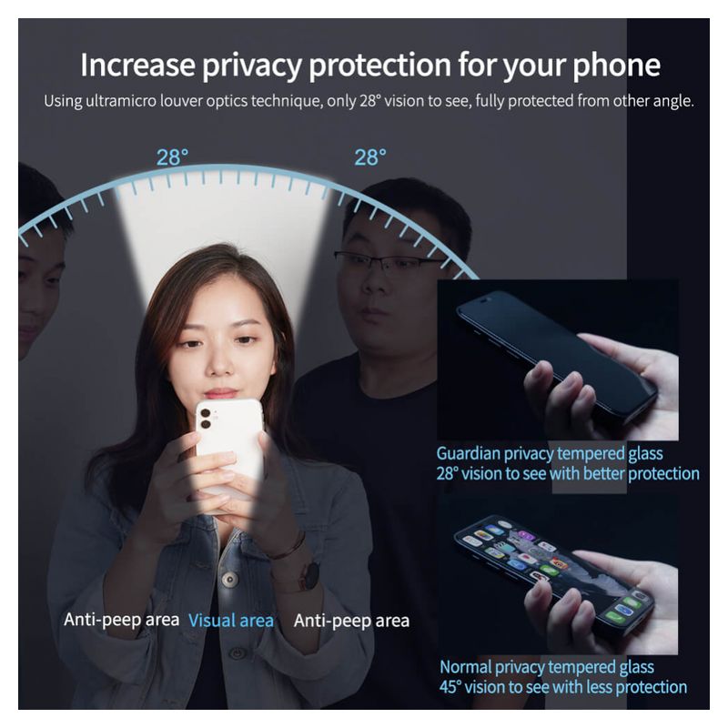 Zaštitno Staklo Nillkin Guardian za iPhone 14 Pro 6.1 crni