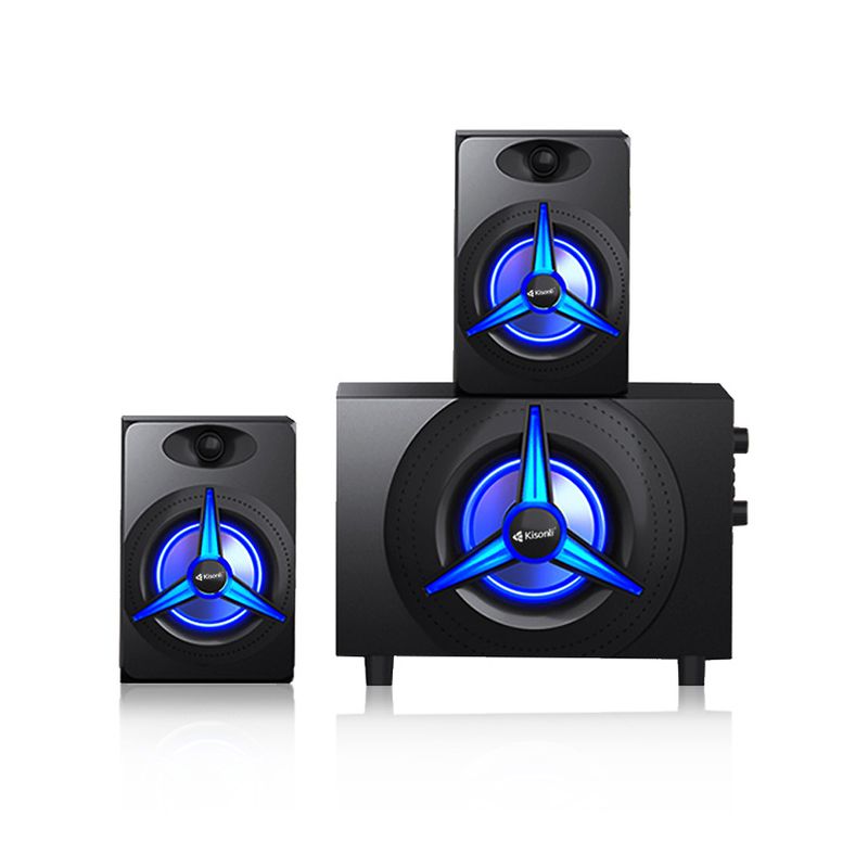 Zvucnik Kisonli TM-7000A 2.1 sistem remote microSD LED crni