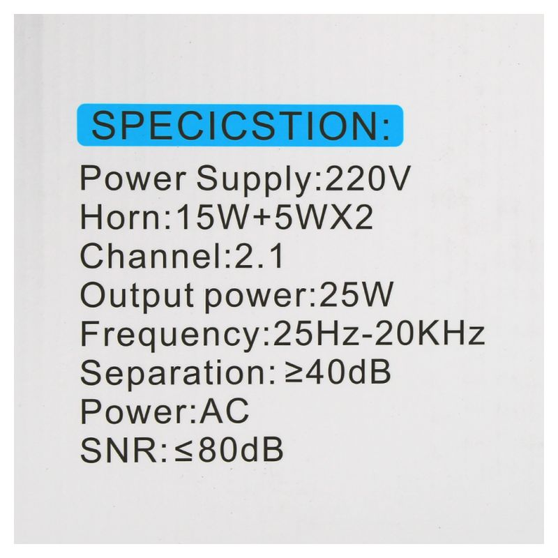 Zvucnik Kisonli TM-7000A 2.1 sistem remote microSD LED crni