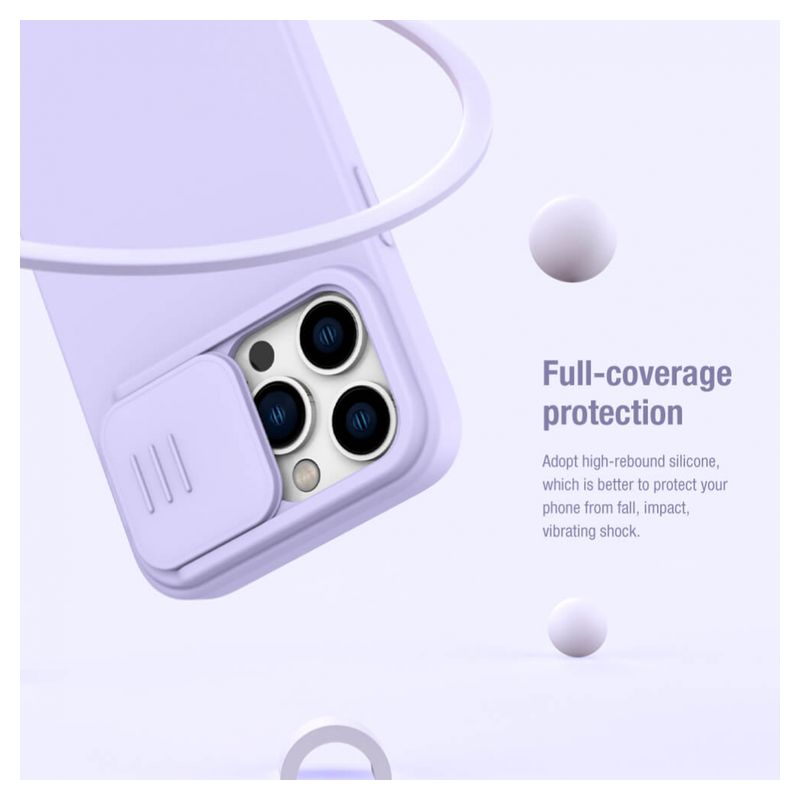 Maskica Nillkin CamShield Silky za iPhone 14 Pro 6.1 ljubicasta