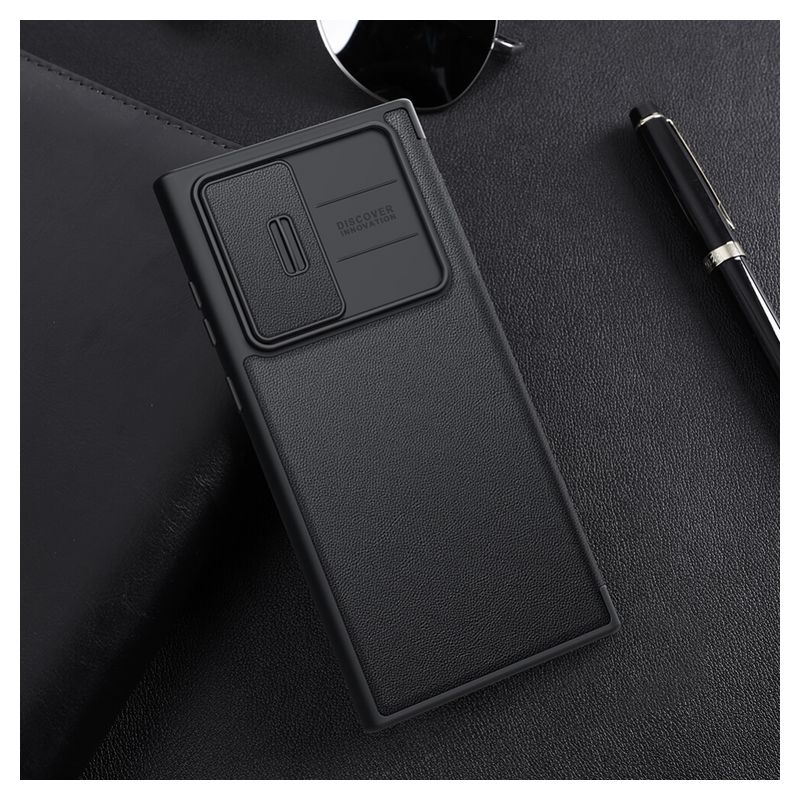 Maskica Nillkin Qin Pro Leather za Samsung S908B Galaxy S22 Ultra 5G crna
