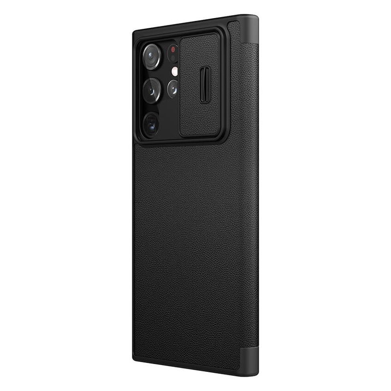 Maskica Nillkin Qin Pro Leather za Samsung S908B Galaxy S22 Ultra 5G crna