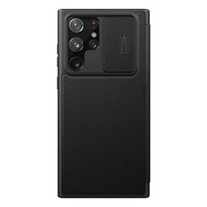 Maskica Nillkin Qin Pro Leather za Samsung S908B Galaxy S22 Ultra 5G crna