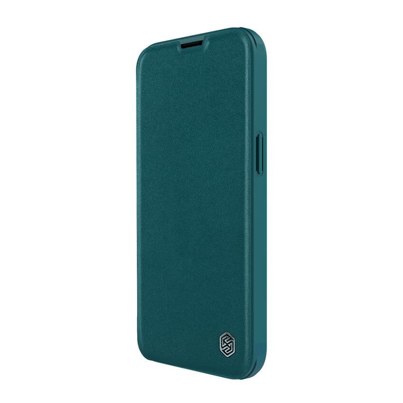 Maskica Nillkin Qin Pro (plain leather) za iPhone 14 Pro Max 6.7 zelena