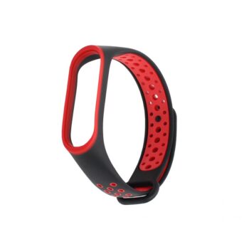 Narukvica za smart watch Xiaomi Mi Band M3/M4 crno crvena