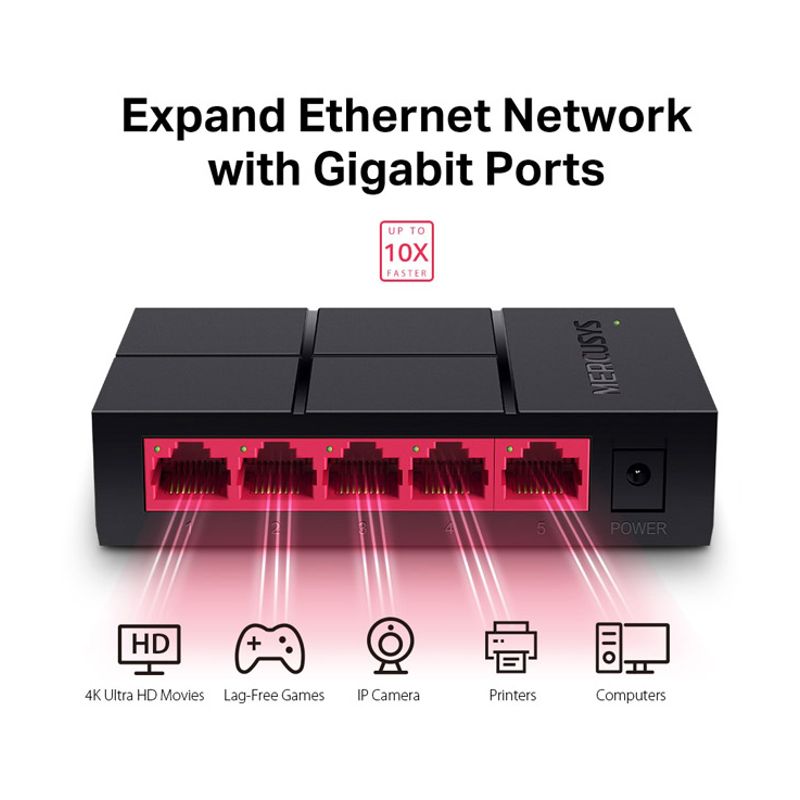 Switch 10 / 100 / 1000 5-port Mercusys MS105G