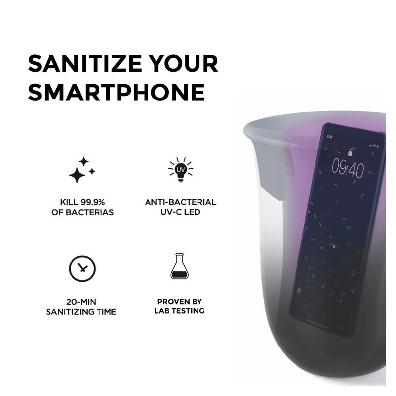 Wireless punjac sa UV zastitom Lexon Oblio LH59N crni