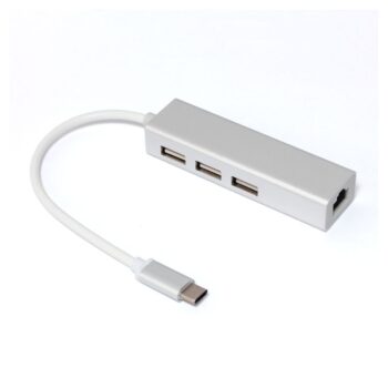 Adapter Type C na 3 USB 2.0 RJ45 JWD-TC18