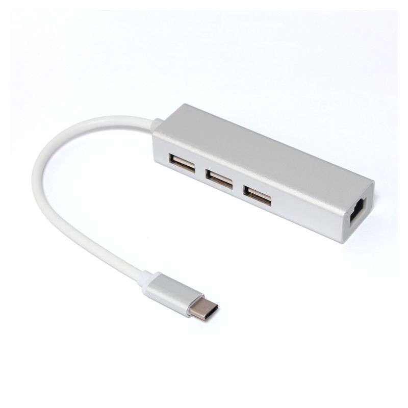Adapter Type C na 3 USB 2.0 RJ45 JWD-TC18