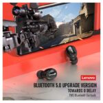 Bluetooth slusalice Lenovo TWS Earbuds H301 Airpods crne - Slika 5