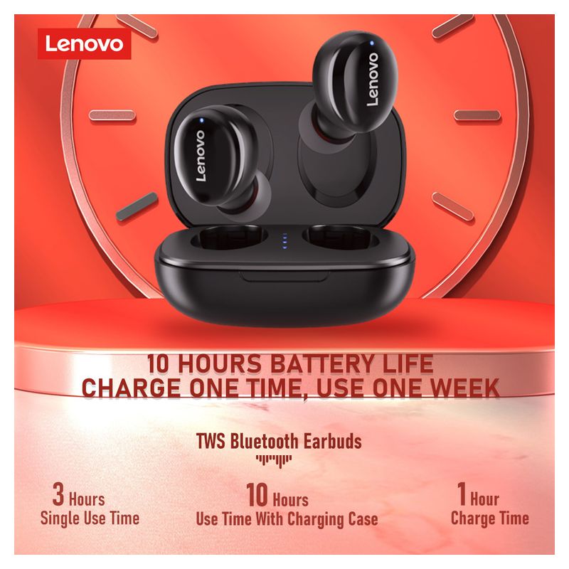Bluetooth slusalice Lenovo TWS Earbuds H301 Airpods crne