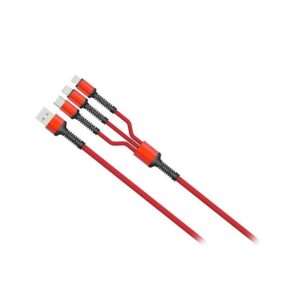 Connect 3 in 1 USB Data Cable Red