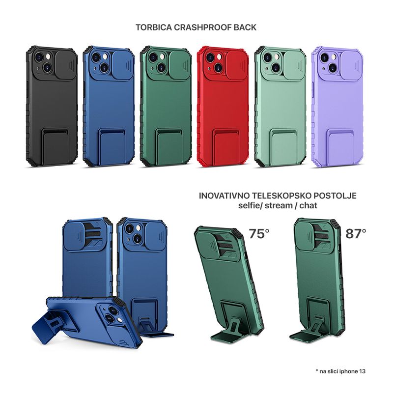 Maskica Crashproof Back za Xiaomi Redmi Note 11 Pro 4G/5G crna