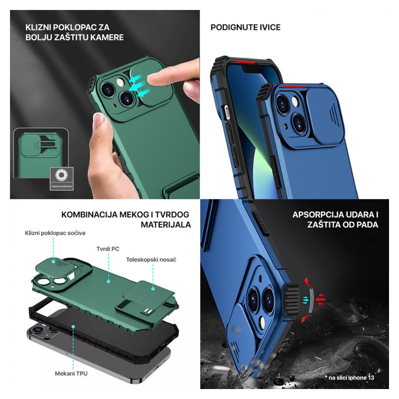 Maskica Crashproof Back za Xiaomi Redmi Note 11 Pro 4G/5G crna