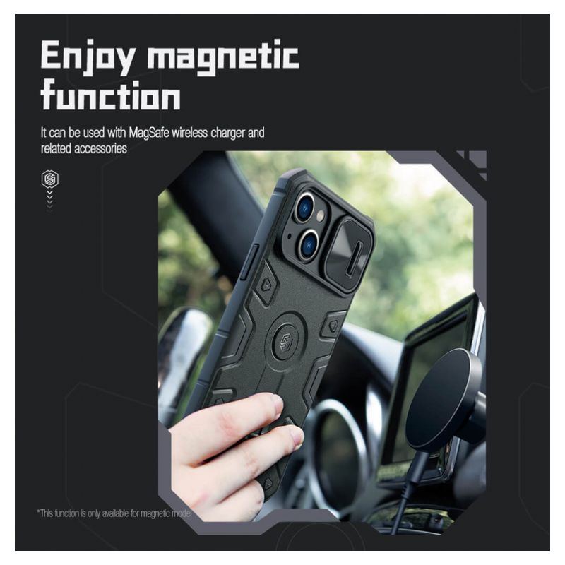 Maskica Nillkin CamShield Armor Pro Magnetic za iPhone 14 6.1 zelena