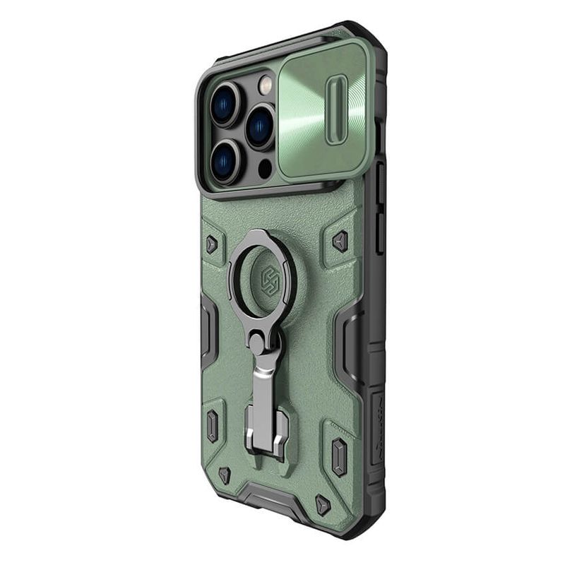 Maskica Nillkin CamShield Armor Pro Magnetic za iPhone 14 Pro 6.1 zelena