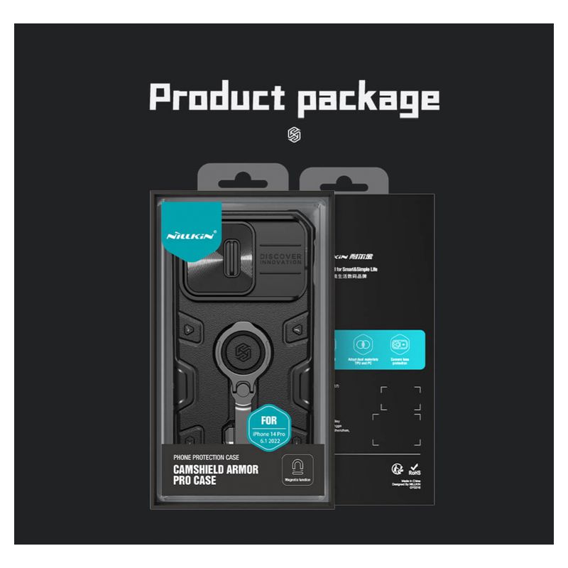 Maskica Nillkin CamShield Armor Pro Magnetic za iPhone 14 Pro 6.1 zelena