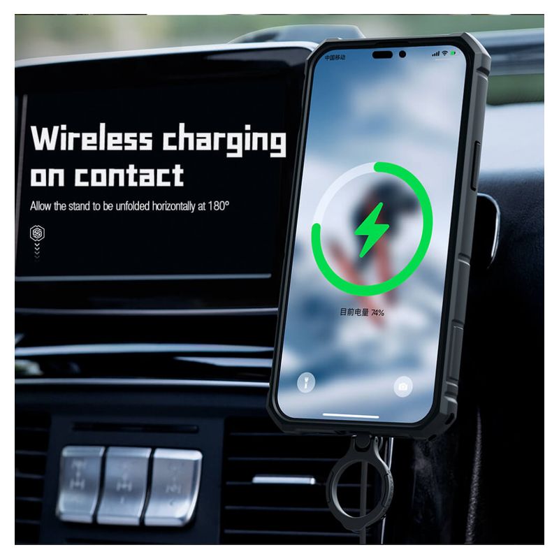 Maskica Nillkin CamShield Armor Pro Magnetic za iPhone 14 Pro 6.1 zelena