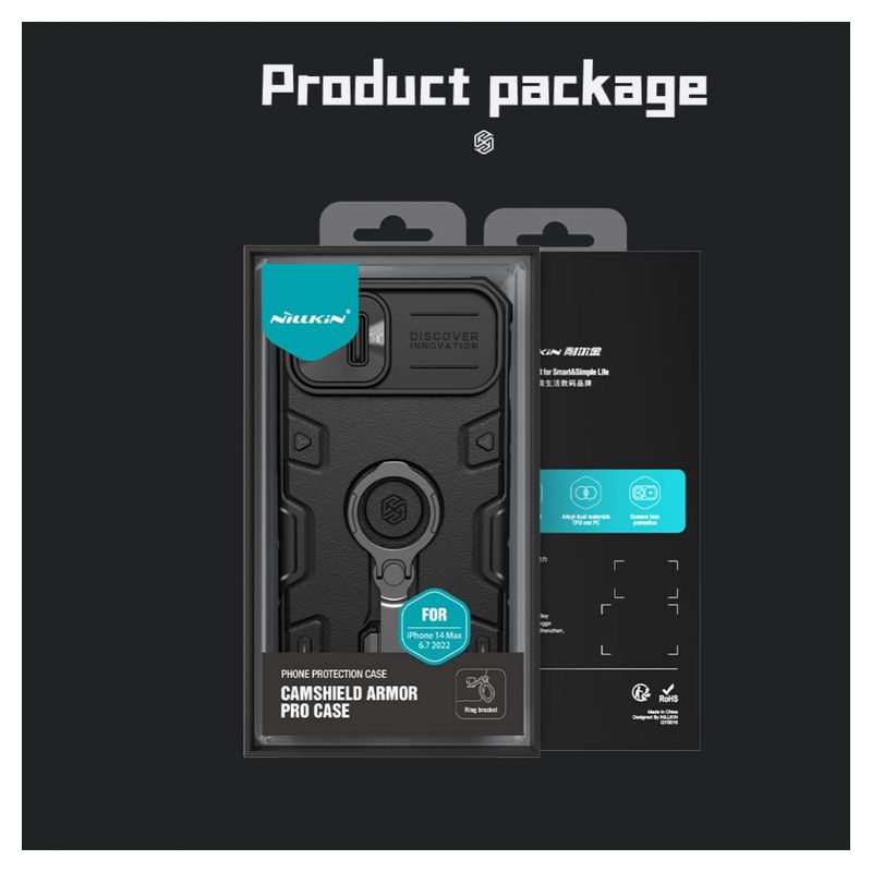 Maskica Nillkin CamShield Armor Pro za iPhone 14 Plus 6.7 plava