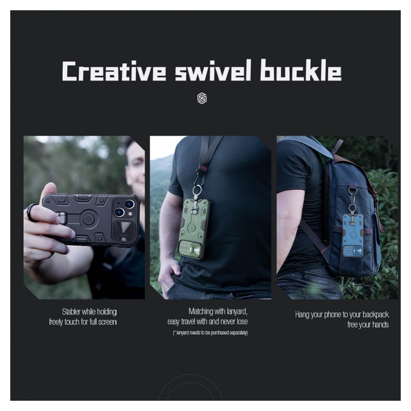 Maskica Nillkin CamShield Armor Pro za iPhone 14 Plus 6.7 plava