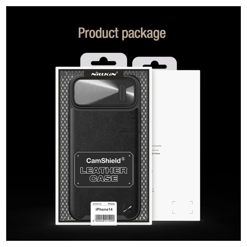 Maskica Nillkin CamShield Leather S za iPhone 14 6.1 plava